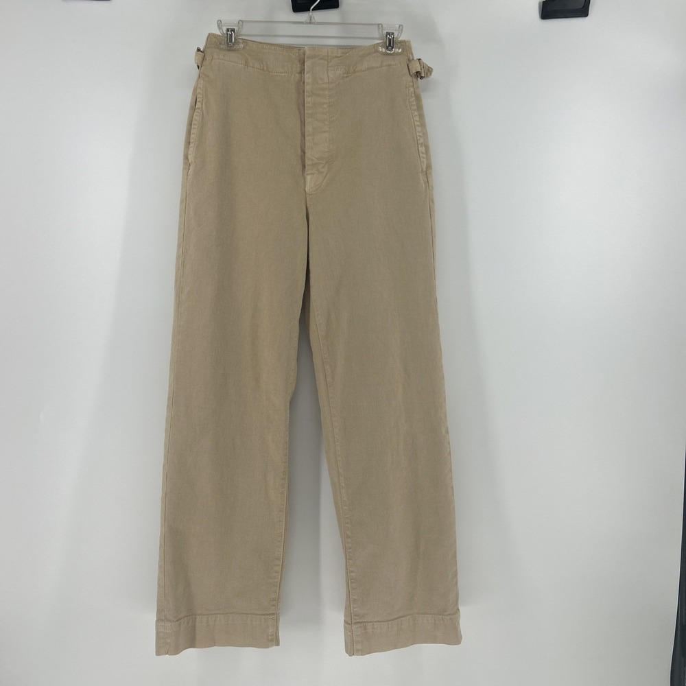 MOTHER Chino Pants Juniors 27 Size 9 Beige Cinch Greaser Ankle Casual Preppy USA